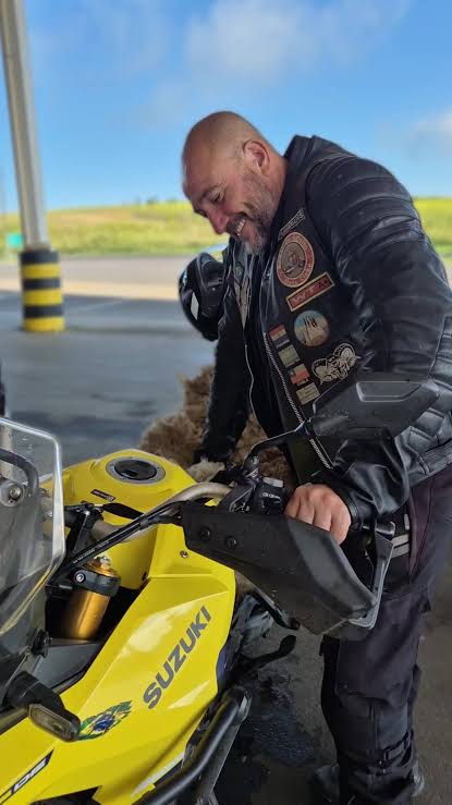 Registro da viagem de moto
